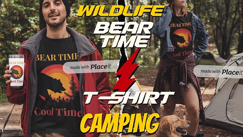 WILD LIFE | CAMPING | BEAR TIME COOL TIME T-SHIRT AND MUG DESIGN