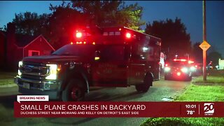 Small plane crashes in Detroit backyard