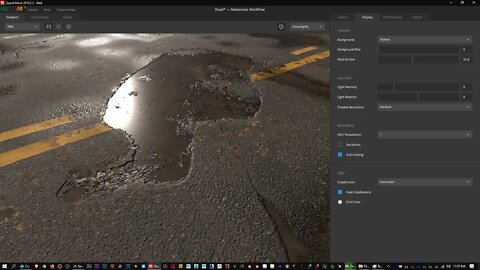 Quixel Mixer - "Realistic Wet & Worn Road" - Unreal Engine 4