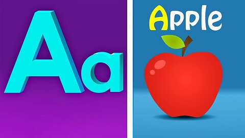 Phonics Song with TWO Words - A For Apple - ABC Alphabet Songs for Children