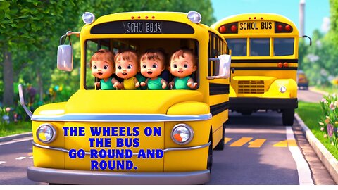 The wheels on the bus go round and round, Round and round, round and round all through the town