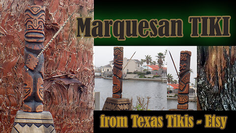 Marquesan Warrior Tiki with Spear