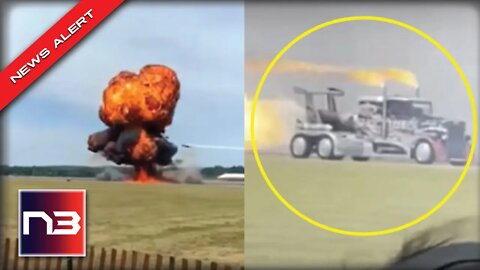 Jet Truck Catches Fire At Air Show Then FIREBALL Erupts On Video