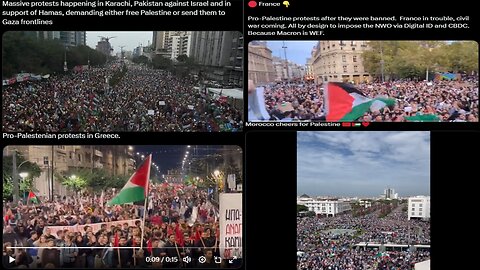 Protesters all over the world after Gaza hospital blast (the earth shall rise up against him)