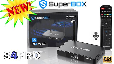 The All NEW SuperBox S4PRO With Voice Command Remote. 2023