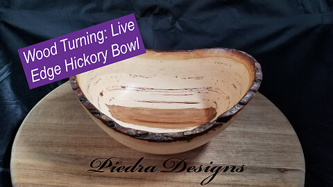 Wood Turning: Live Edge Hickory Bowl + Laser Pecker 2 in action!