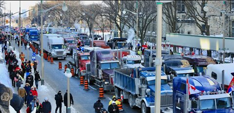 Canadian Truckers Arrive in Ottawa
