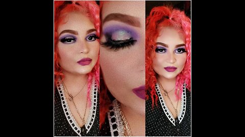 purple eyeshadow makeup look tutorial