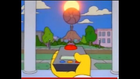 1995 Simpsons episode: Mr Burns wants to block out the SUN so everyone needs his ELECTRICITY!
