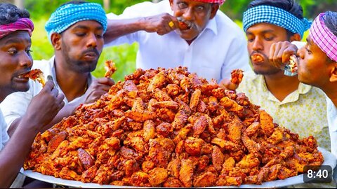 SPICY CHICKEN WINGS | Hot & Sweet Chicken Recipe Cooking In Village | Spicy Honey Chicken Wings Fry