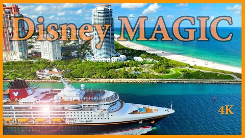 Disney Magic Departs Port Of Miami - 4K