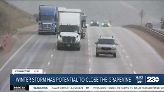 Winter storm has potential to close the Grapevine