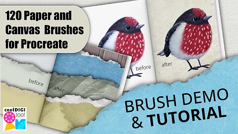 120 Paper and Canvas Brushes for Procreate l BRUSH TUTORIAL