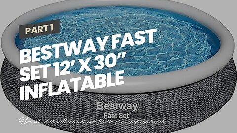 Bestway Fast Set 12’ x 30” Inflatable Round Soft Sided Above Ground Pool Set
