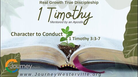 From Character to Conduct 1 Timothy 3:3-7
