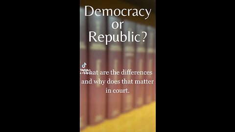 Democracy or Republic? In which do we live...