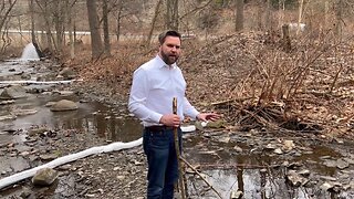 J.D. Vance exposes toxic chemicals in an East Palestine Creek today