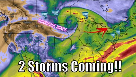 2 Storms Coming! Hurricane Winds & Tornadoes - The WeatherMan Plus Weather Channel