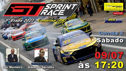 GT SPRINT RACE | Corrida 2 | 5ª Etapa 2022 - Night Challenge | Londrina (PR) | Ao Vivo