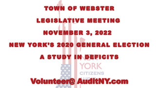Town of Webster Legislature Reading of NYCA Deficits Report