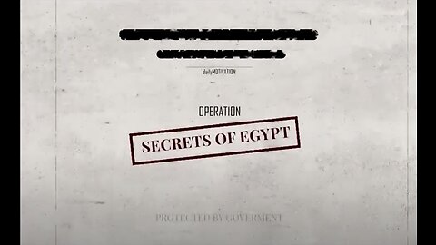 Operation - SECRET OF EGYPT -