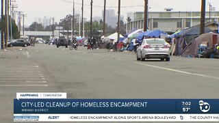 Clean up homeless encampment