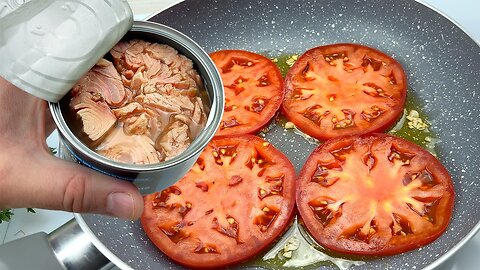 Do you have canned tomatoes and tuna at home?😋2 Easy, quick and very tasty recipes