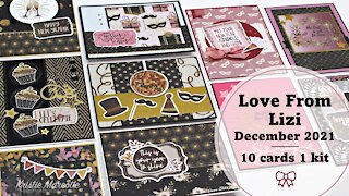 Love From Lizi | December 2021 card kit | 10 cards 1 kit