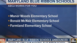 Maryland's newest Blue Ribbon schools have been announced