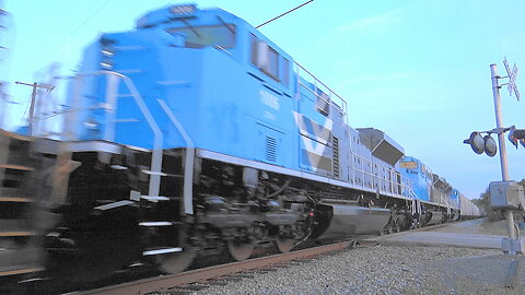 CSX Train Hauls New Chemin de fer Arnaud Quebec EMD Engines