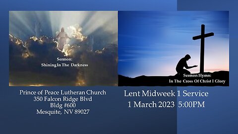 Lent Midweek 1 Creative Worship Service