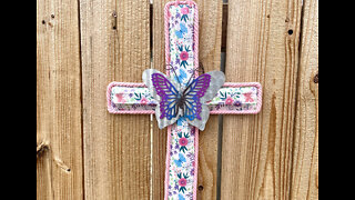 Dollar Tree Butterfly Cross