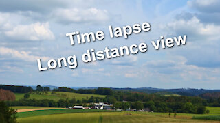 Time lapse - Long distance view with moving clouds - Relaxing music Soaring High by Biz Baz Studio