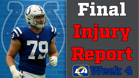 Colts FINAL injury report week 4 vs Rams | Offensive line dealing with injuries