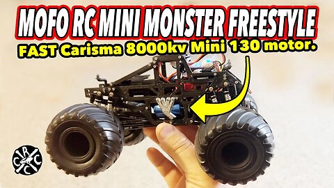 Getting Faster! Mofo RC Mini Monster Truck with 8000KV Carisma Mini 130 Motor.