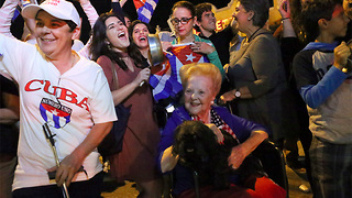 South Florida Cuban Americans celebrate the death of Fidel Castro