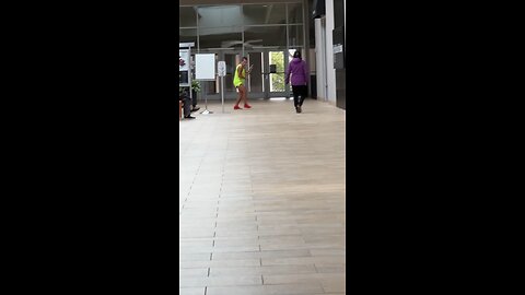 Dancing in the mall