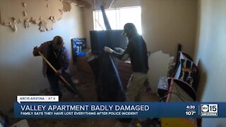 Valley apartment badly damaged by Mesa police
