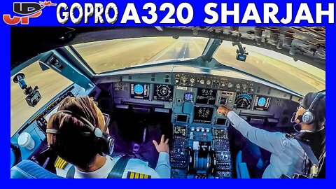Airbus A320 Takeoff from Sharjah Airport | GoPro Flight Deck View