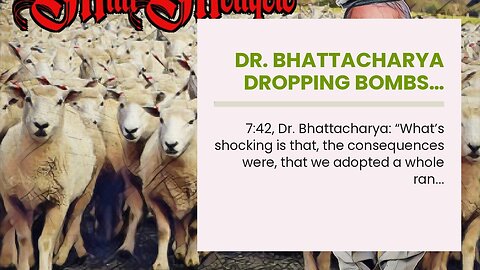 Dr. Bhattacharya dropping bombs…