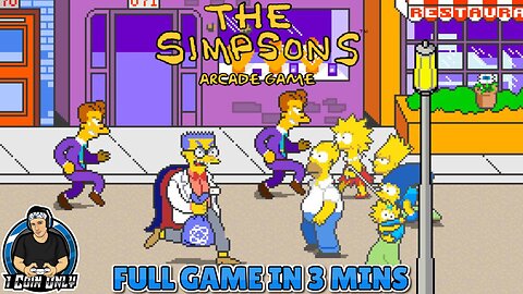 The Simpsons (Arcade) - Full Game in 3 Minutes