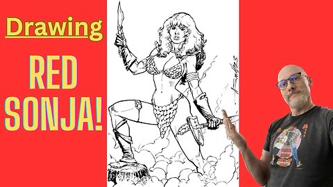 Time-Lapse drawing RED SONJA!