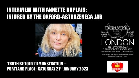 Interview with Annette Duplain: Injured by the Oxford-AstraZeneca Jab