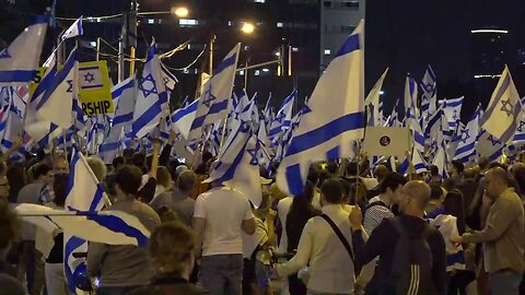 Tel Aviv / Israel - Anti-government protesters rally - 08.04.2023 #protest
