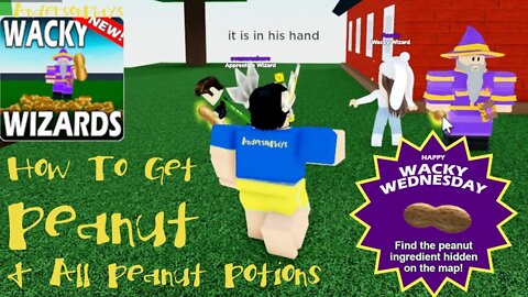 AndersonPlays Roblox Wacky Wizards 🔥NEW INGREDIENT!🔥 - How to Get Peanut + All Peanut Potions