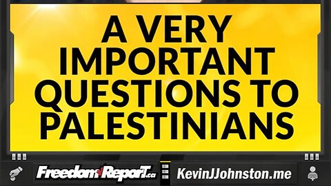 A VERY IMPORTANT QUESTION TO ALL PALESTINIANS