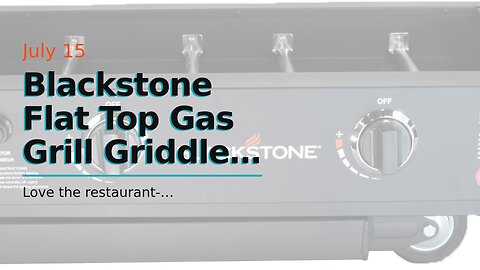 Blackstone Flat Top Gas Grill Griddle 2 Burner Propane Fuelled Rear Grease Management System, 1...