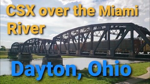 CSX crossing the Miami River in Dayton Ohio series pt 2 of 4