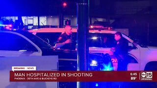 Man hospitalized in shooting