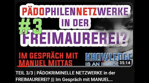 TEIL.3/3 PÄDO-KRIMINELLE NETZWERKE in der FREIMAUREREI? ++ Im Gespräch mit Manuel Mittas